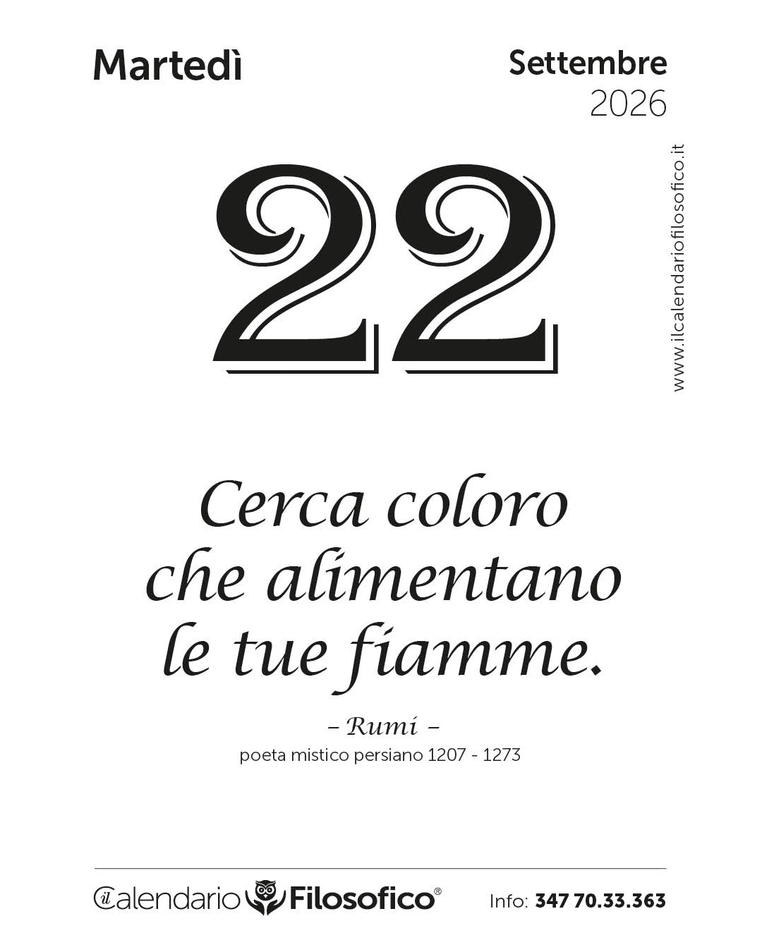 Frase del calendario filosofico 2026-09-22