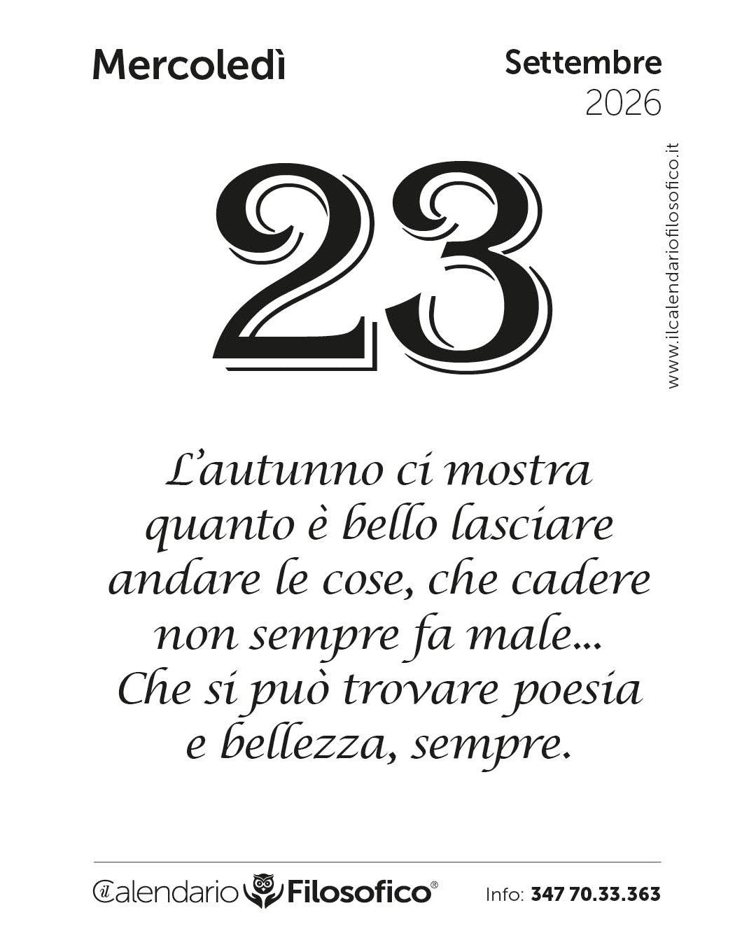 Frase del calendario filosofico 2026-09-23