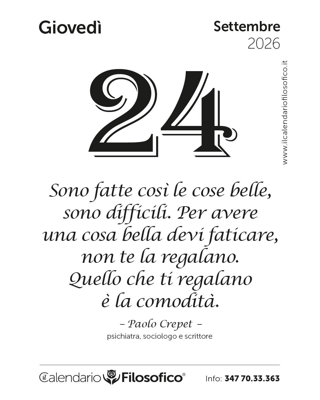 Frase del calendario filosofico 2026-09-24