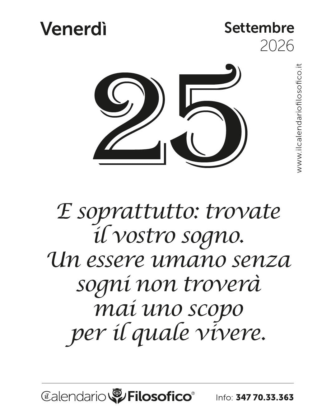 Frase del calendario filosofico 2026-09-25