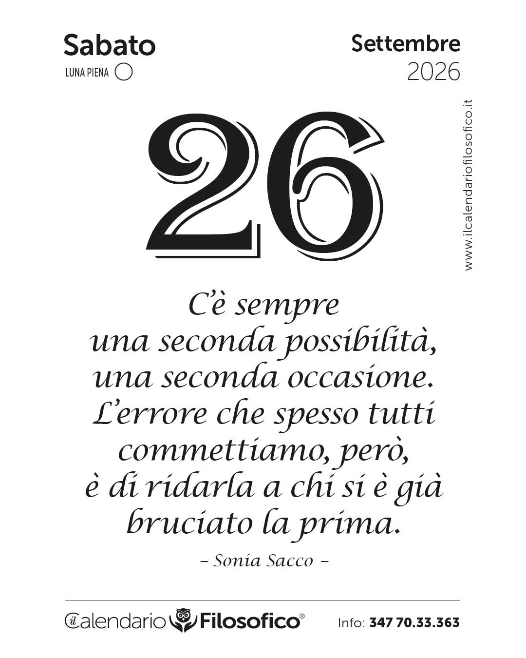 Frase del calendario filosofico 2026-09-26