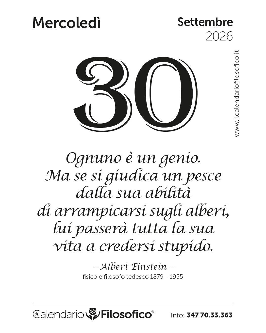 Frase del calendario filosofico 2026-09-30