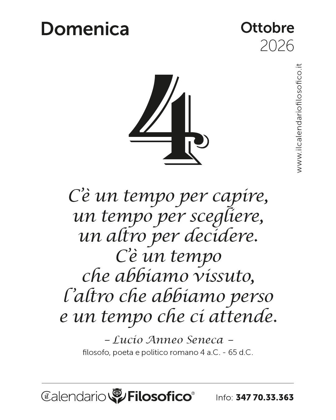 Frase del calendario filosofico 2026-10-04