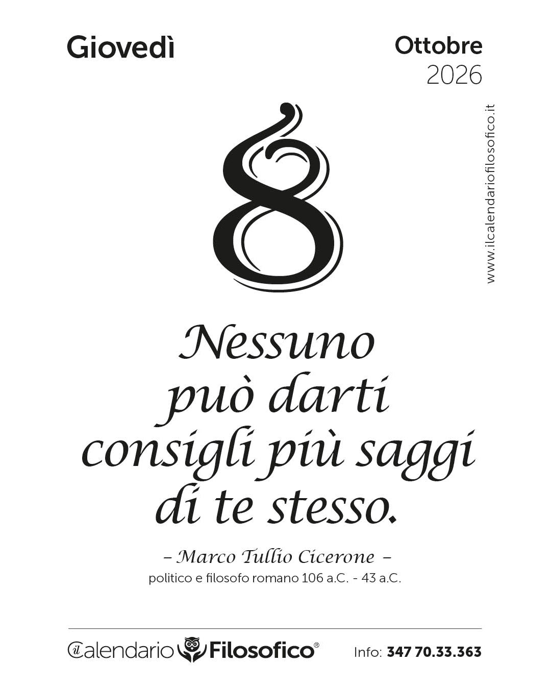 Frase del calendario filosofico 2026-10-08