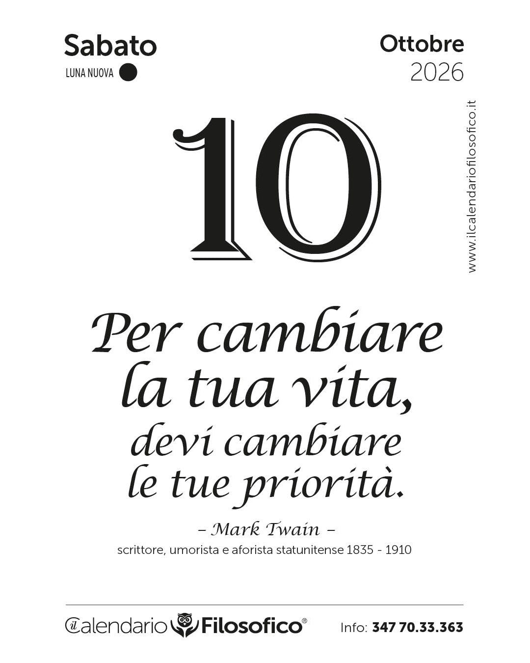 Frase del calendario filosofico 2026-10-10