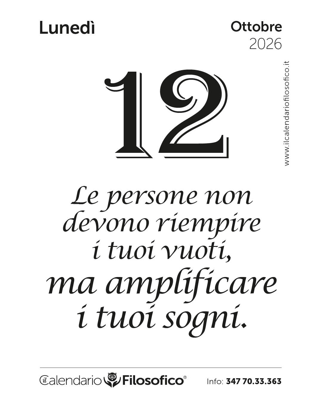 Frase del calendario filosofico 2026-10-12