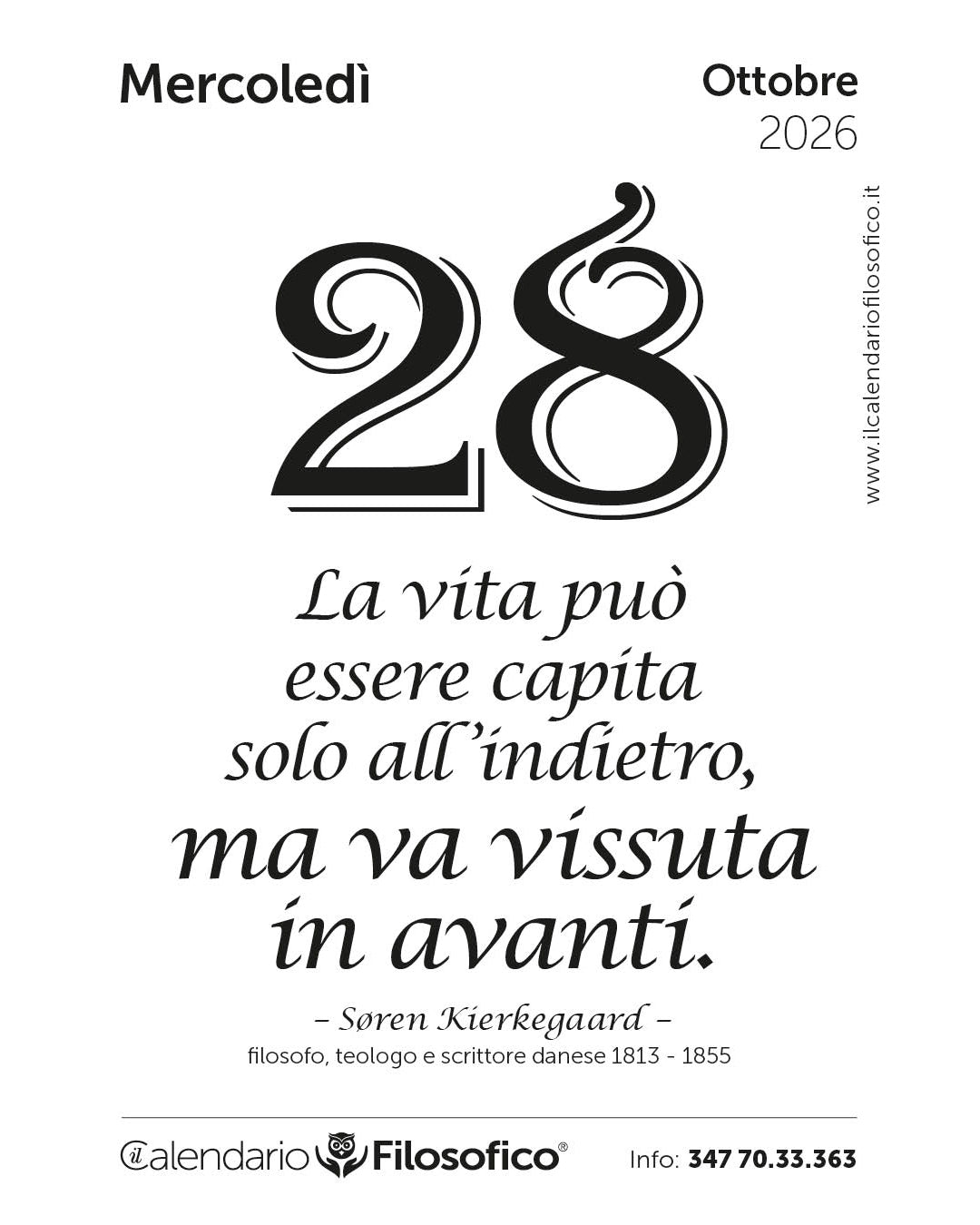 Frase del calendario filosofico 2026-10-28