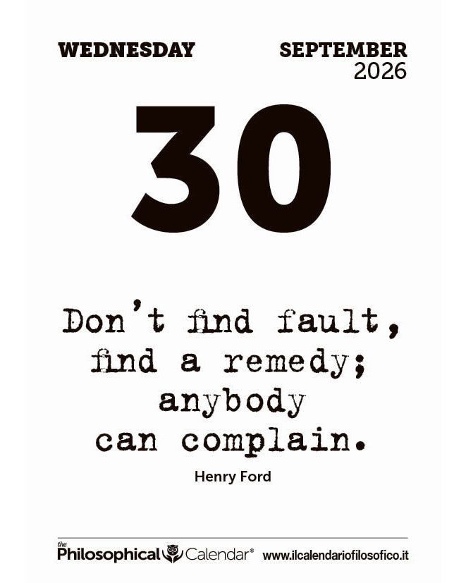 Frase del calendario filosofico inglese  2026-09-30