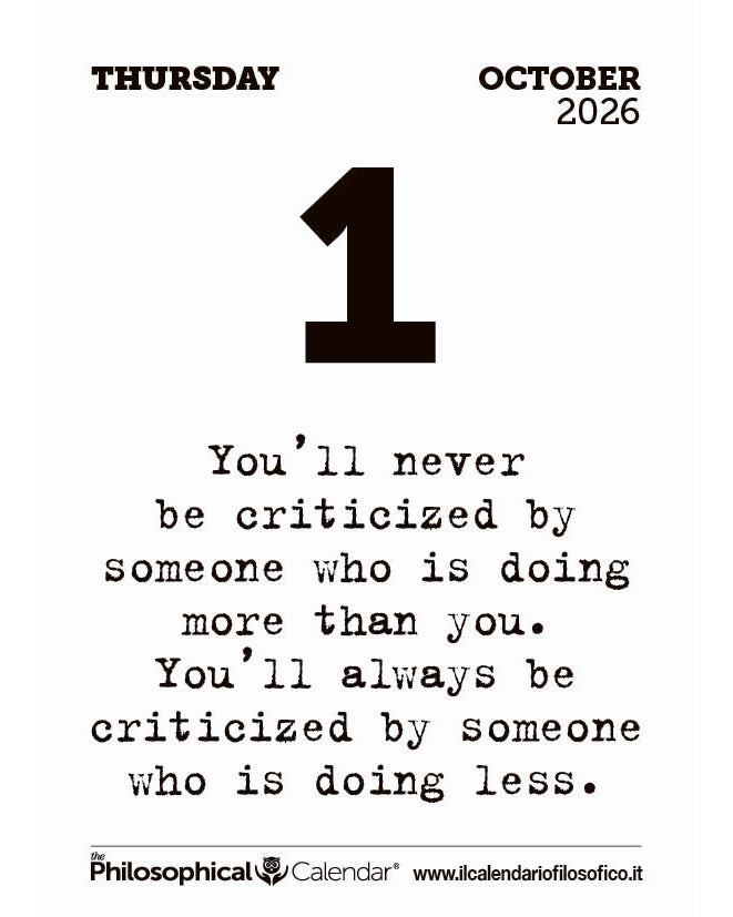 Frase del calendario filosofico inglese  2026-10-01