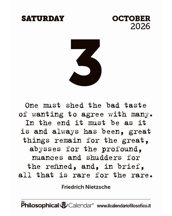Frase del calendario filosofico inglese  2026-10-03