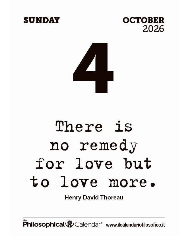 Frase del calendario filosofico inglese  2026-10-04