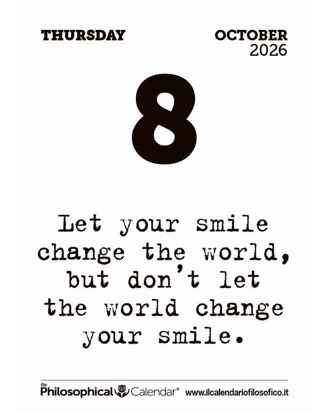 Frase del calendario filosofico inglese  2026-10-08