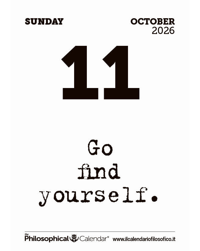 Frase del calendario filosofico inglese  2026-10-11