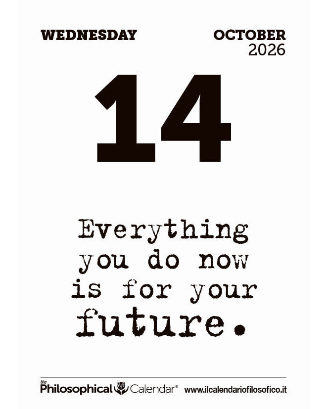 Frase del calendario filosofico inglese  2026-10-14
