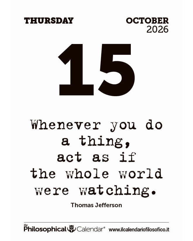 Frase del calendario filosofico inglese  2026-10-15
