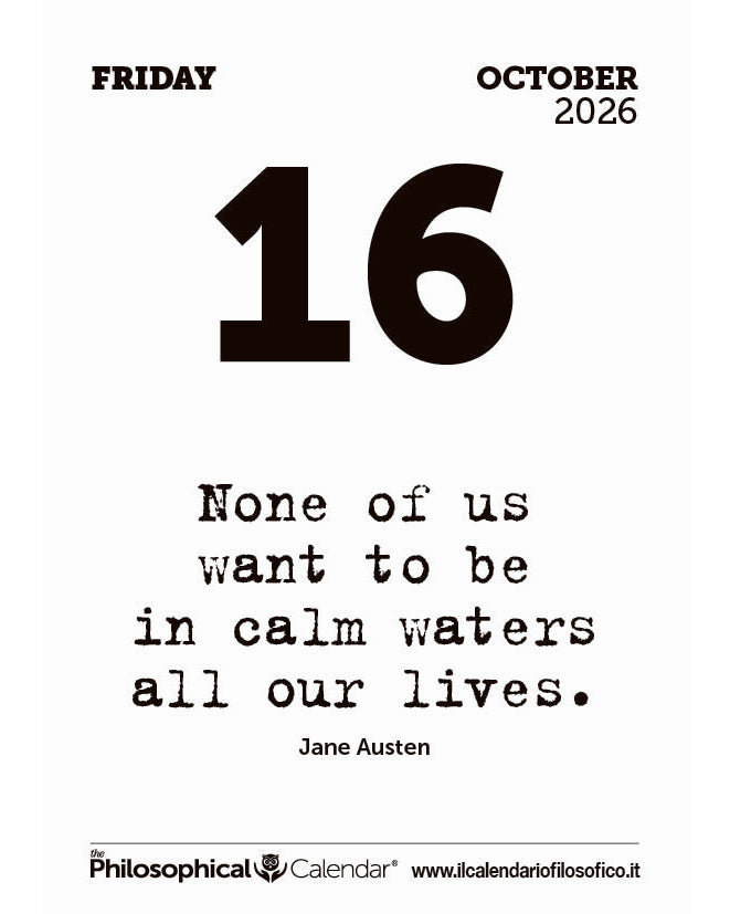 Frase del calendario filosofico inglese  2026-10-16
