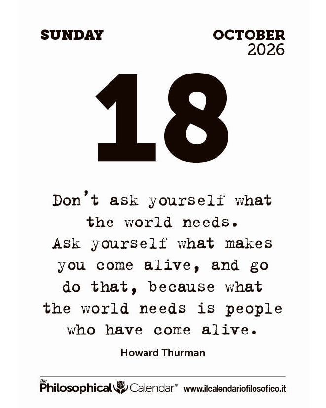 Frase del calendario filosofico inglese  2026-10-18