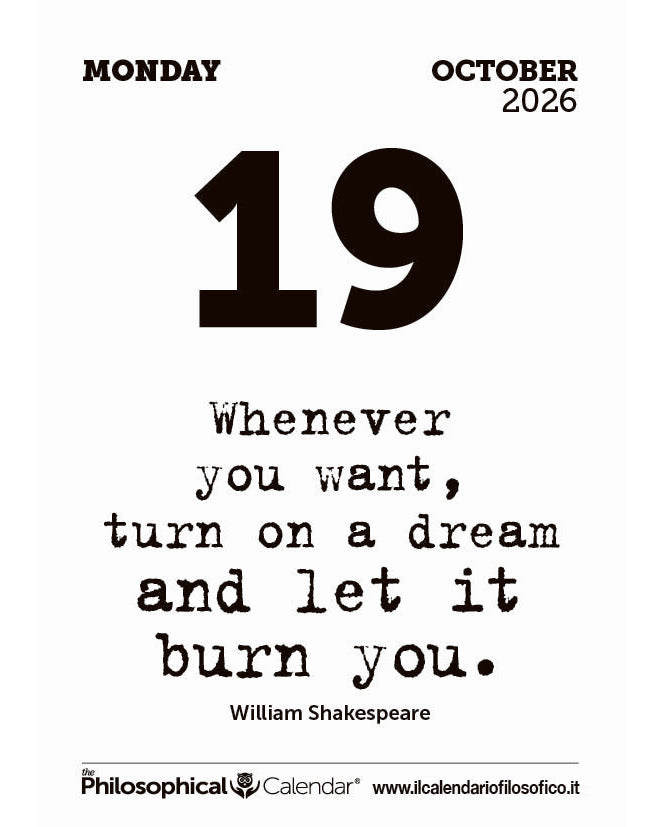 Frase del calendario filosofico inglese  2026-10-19