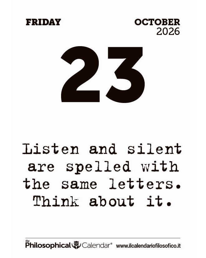 Frase del calendario filosofico inglese  2026-10-23
