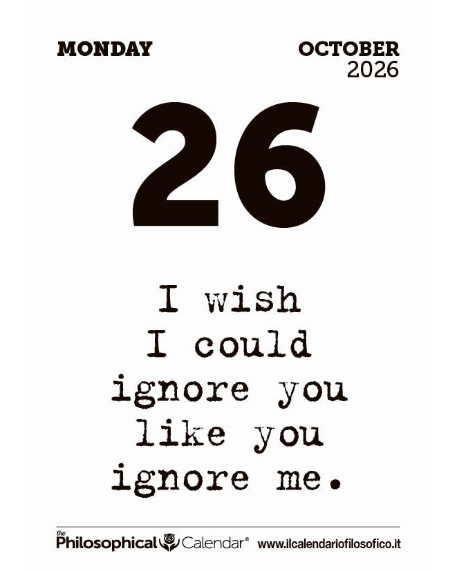 Frase del calendario filosofico inglese  2026-10-26