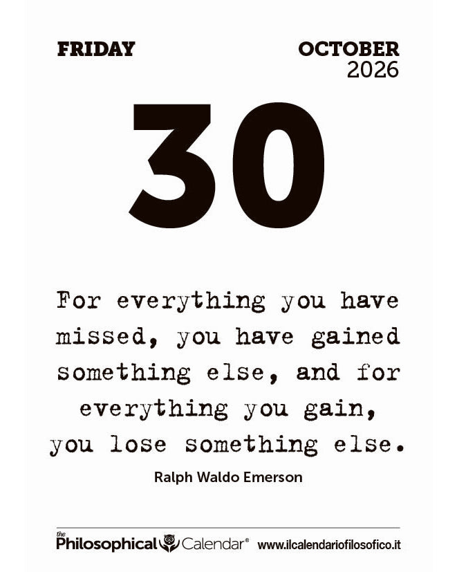 Frase del calendario filosofico inglese  2026-10-30