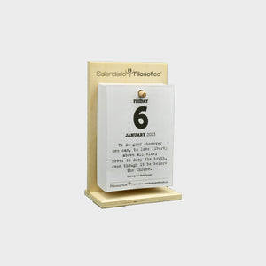 CALENDARIO IN INGLESE 2023 - A6 PICCOLO 10x14 - SUPPORTO LEGNO