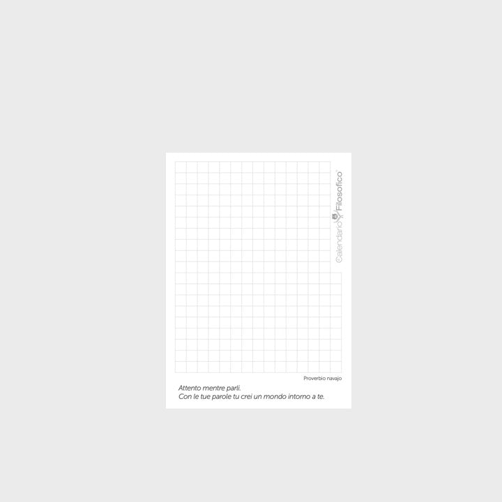 Block notes con frasi ispirazionali, interno con fogli quadrettati.