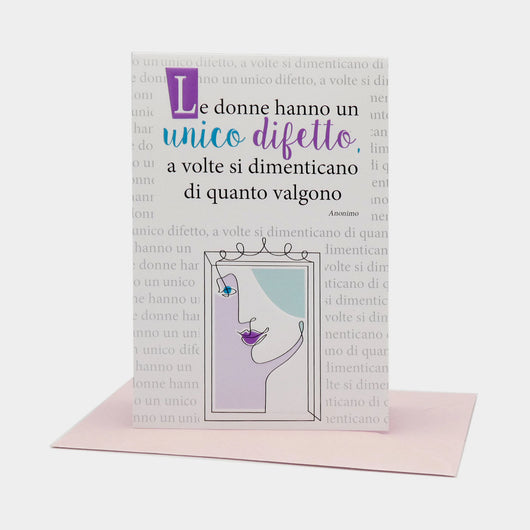 BIGLIETTO D'AUGURI DONNE 16 - IL VALORE