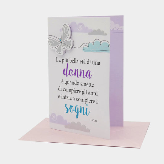 BIGLIETTO D'AUGURI DONNE 18 - I SOGNI