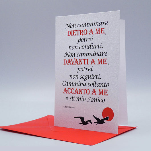 BIGLIETTO D'AUGURI 08 - AMICO ACCANTO