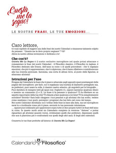 Pagina introduttiva del raccoglitore 'Questa me la segno!' con spiegazione del progetto e istruzioni per l’uso.